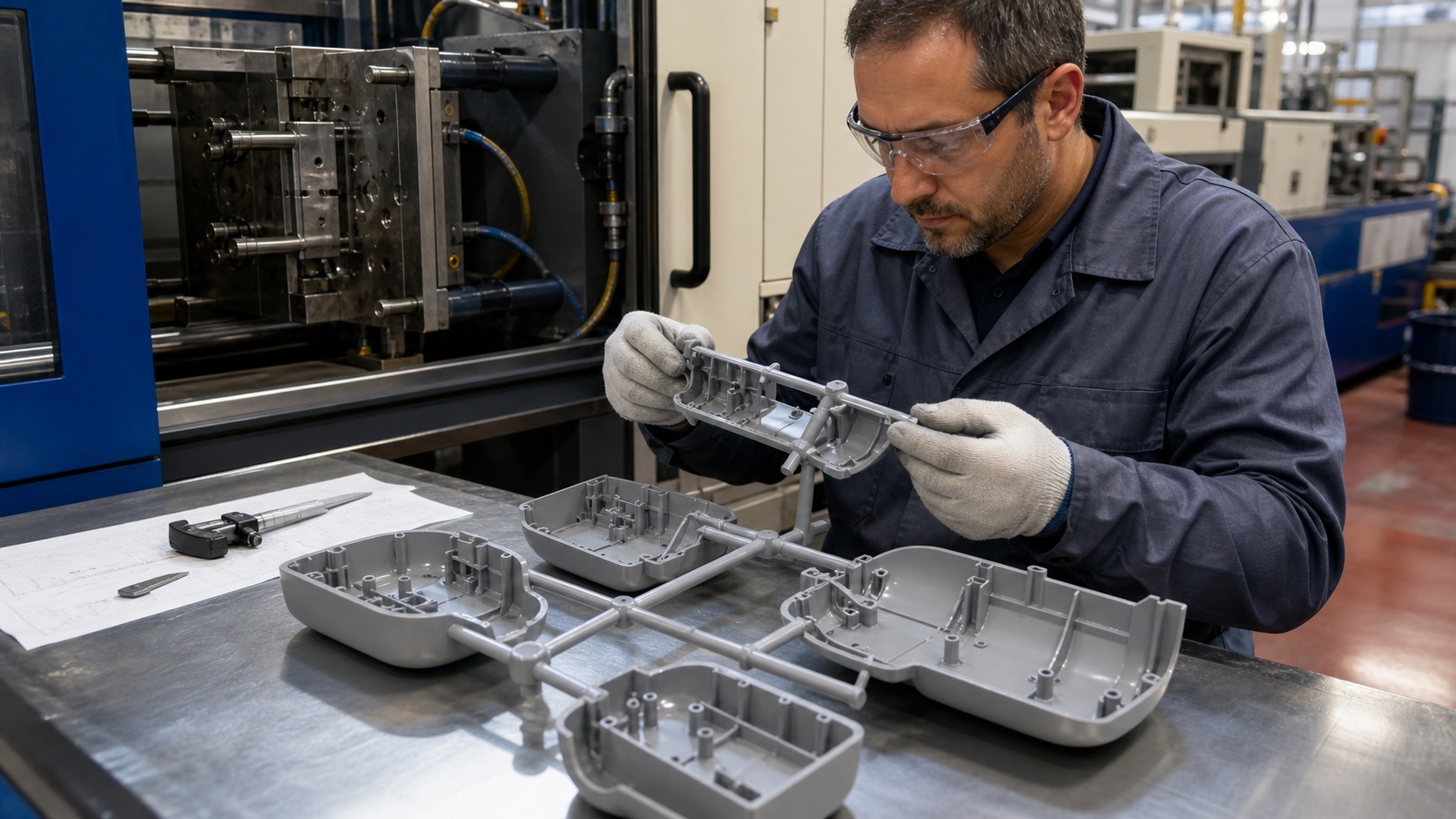 Injection molding first shots