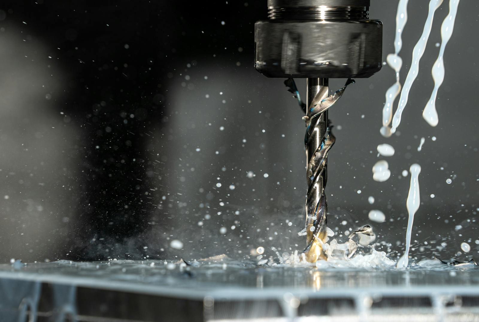 CNC-milled prototype part on the workbench